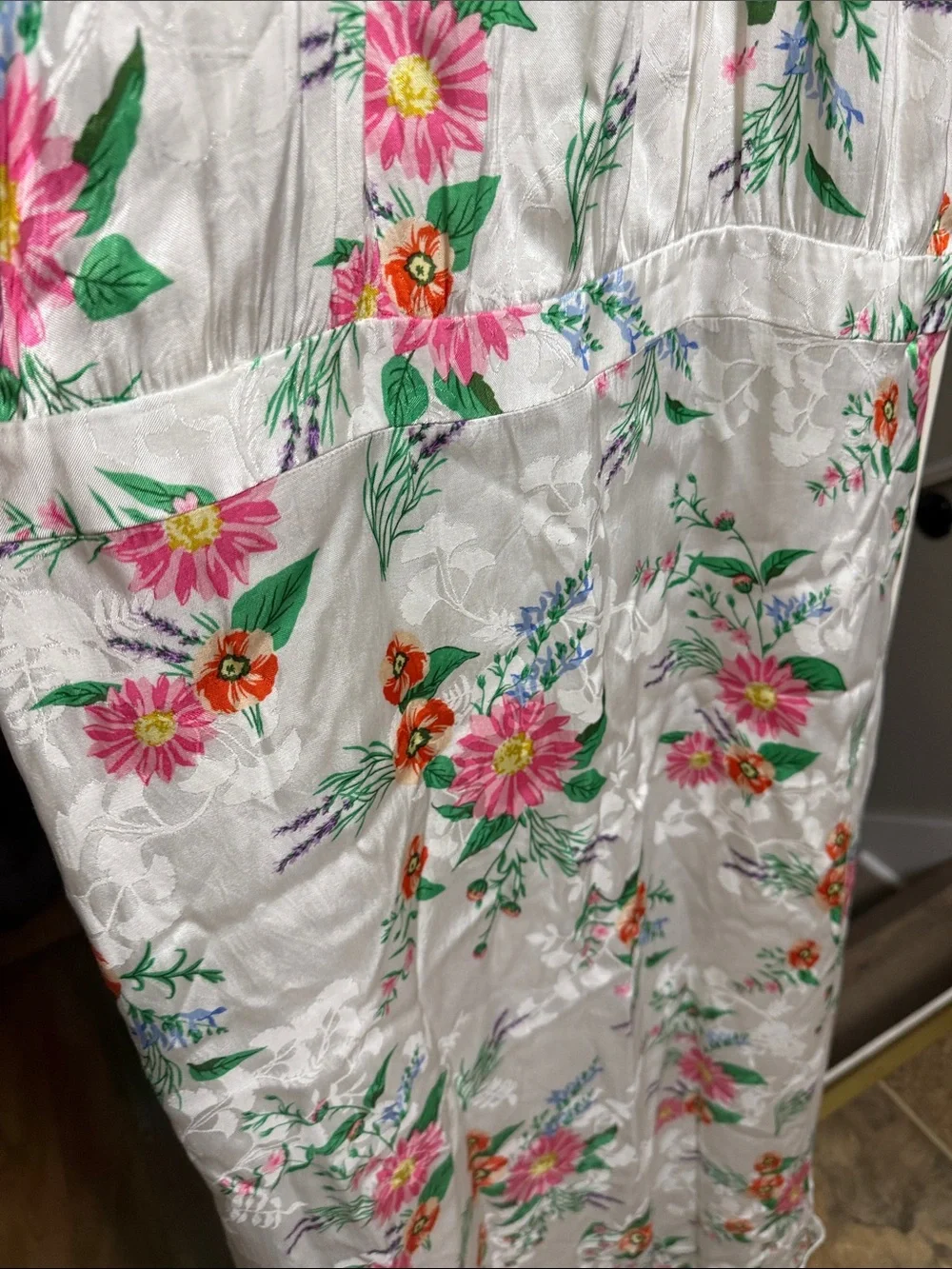 LOFT Light Pink Floral print maxi dress - Picture 3 of 7